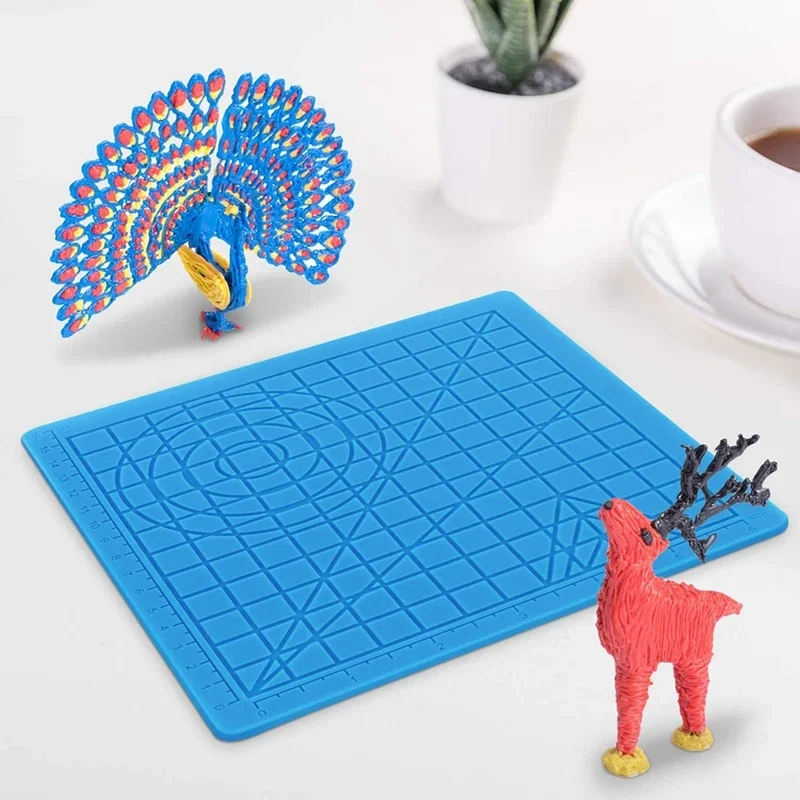Caneta de impressão 3d tapete de silicone diy modelo de desenho criativo almofada com manga de dedo à prova de calor ferramentas de arte presente de natal para crianças - Image 4