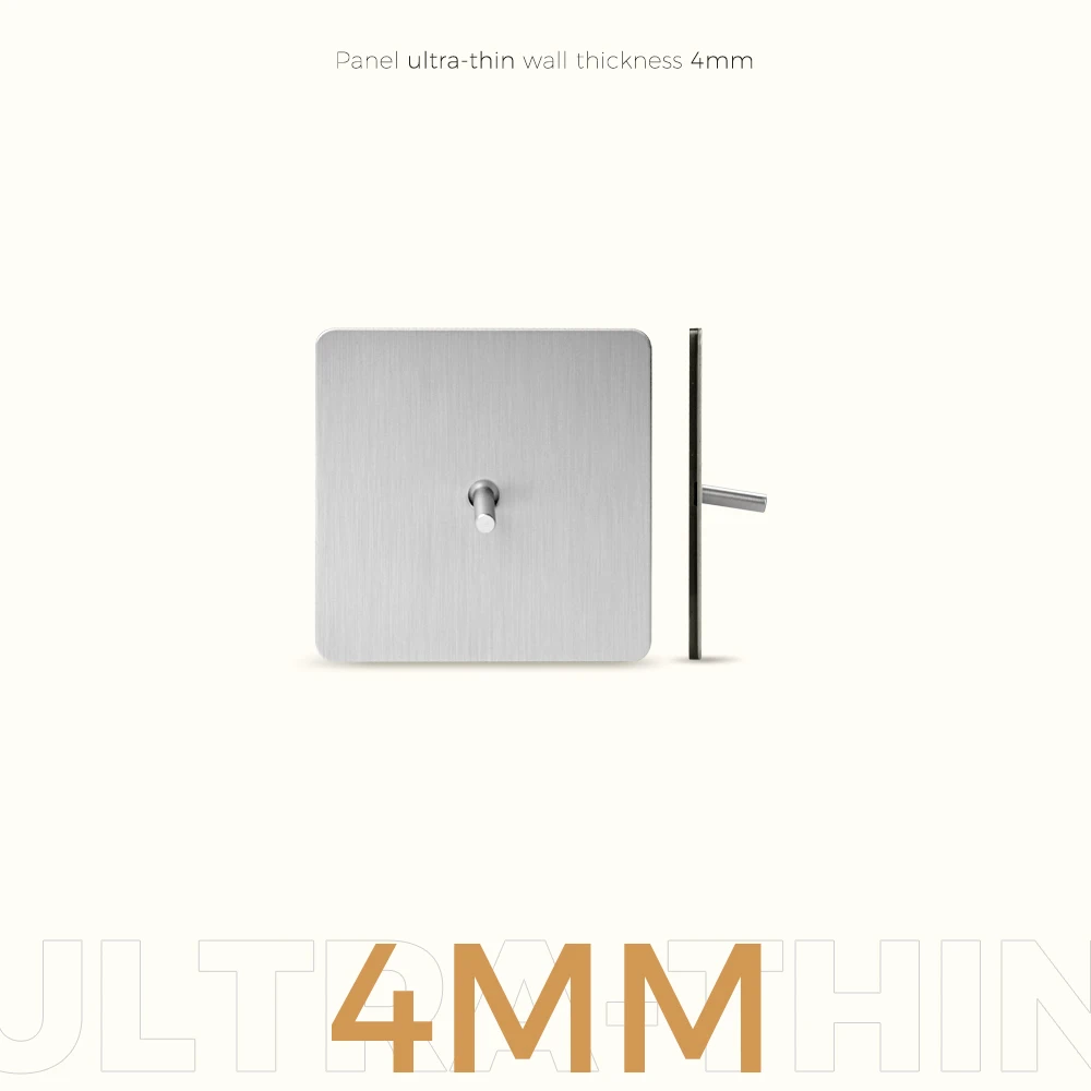 Avoir Silver Metal Panels Spring Switches Vintage Momentary Switch For House Reset Switches Electrical Sockets Plug Usb EU FR - Image 2