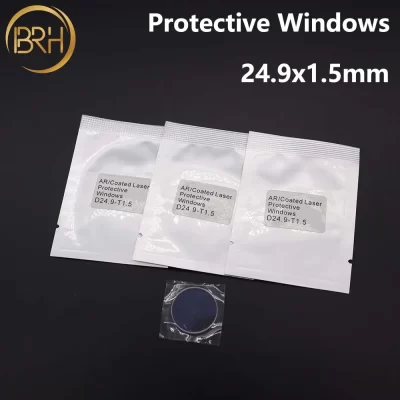 BRH Raytools Fiber Laser Protective Lens Windows 24.9*1.5mm Upper QBH For Raytools Bodor Fiber Laser Cutting Machine
