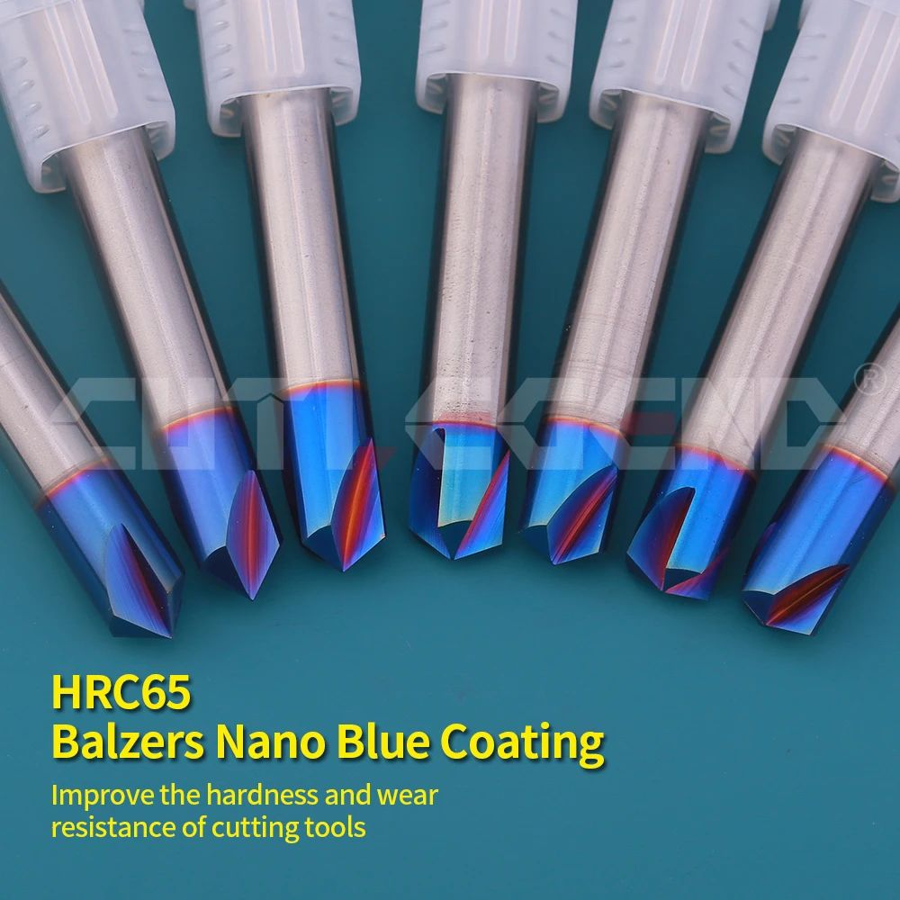 HRC65 Carbide Chamfer Milling Cutter 30 40 45 50 60 70 80 90 100 110 120 150 160 degree Tungsten Steel 3 Flutes Chamfering Mill - Image 4