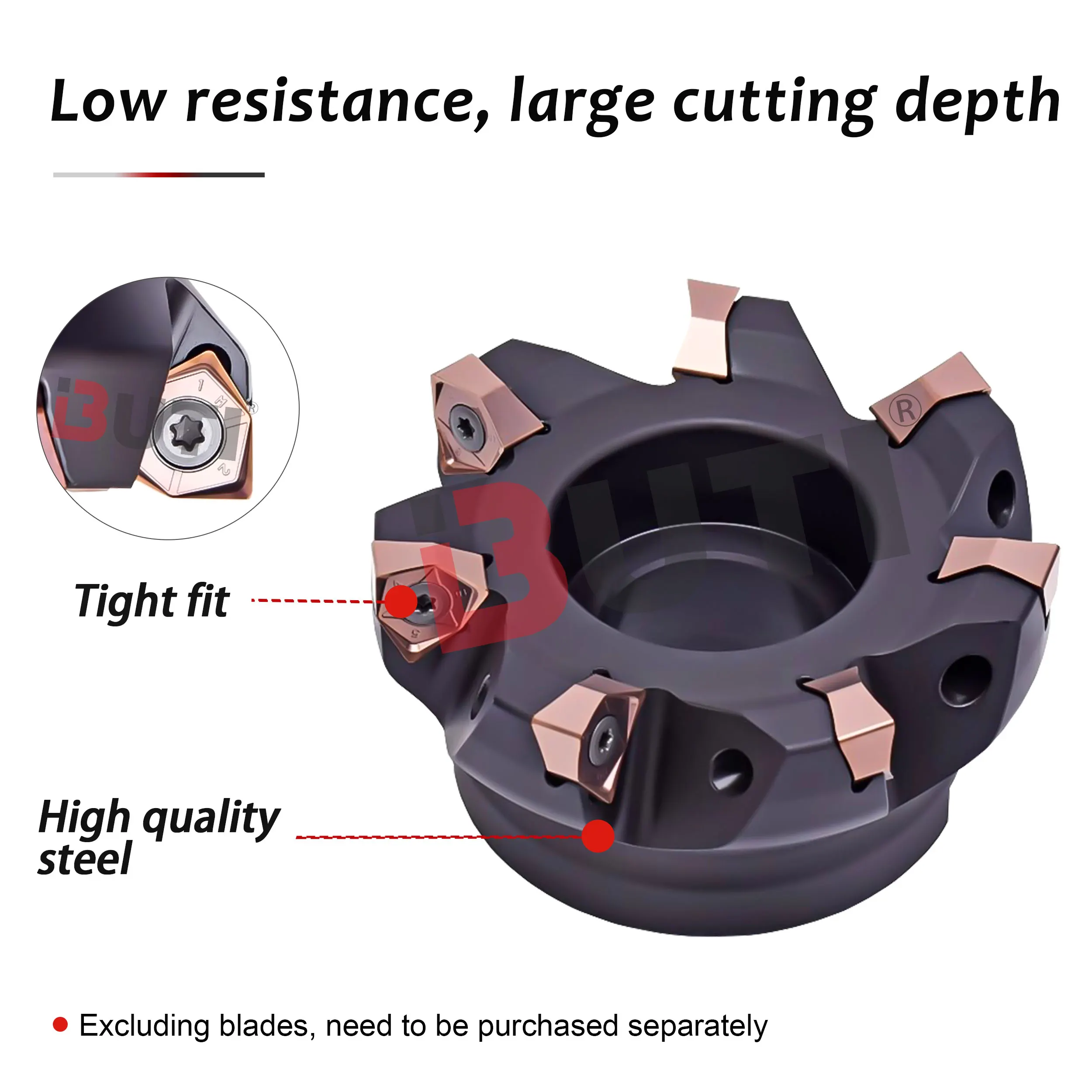 MFWN90 Series CNC Lathe Milling Cutter Disc MFWN90 050R-4T Fast Feed Milling Cutter Disc WNMU Carbide Open Coarse Milling Blades - Image 3