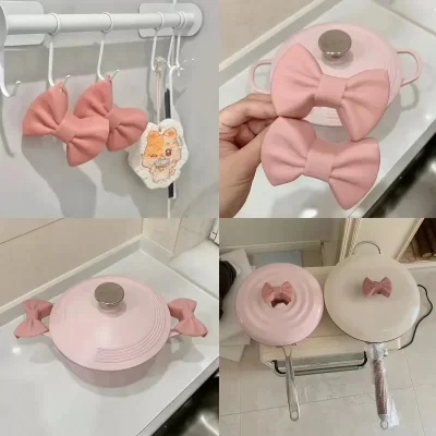 Silicone 2 pçs luvas de forno criativo arco forma luvas de forno resistente ao calor panelas para cozinhar mini luvas de forno ferramenta de cozinha quente