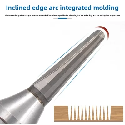 Metal Woodworking Milling Cutter High-Precision Silver TCT Grooving Cutter V-Shaped Tool Arc-shaped Slotter