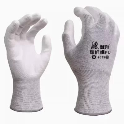 Luvas de operação fina, leves, respiráveis, antiestáticas, duráveis, antiderrapantes, equipadas com fio condutor, luvas de oficina de precisão