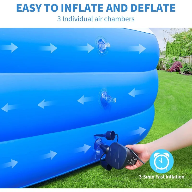 Foldable Dog Pool ,Durable Dog Pool With Reinforced Support Boards For Outside Backyard - Image 4