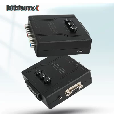Bitfunx RGBS VGA to YPBPR Component Converter SCART to YPBPR YCBCR For Retro Game Consoles Nintendo 64 PS1 PS2 Dreamcast
