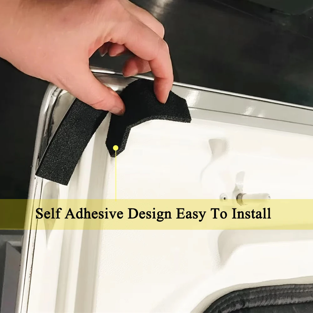 Kit de vedação superior dura para jeep wrangler jl 2018-2024, 12 peças, reparo de vazamento de chuva, acessórios interiores, preto - Image 3