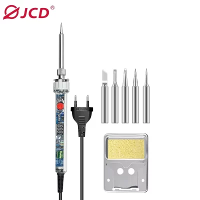 JCD-Ferro De Solda Elétrico Com Interruptor, Temperatura Ajustável, Display Digital LCD, Ferramentas De Reparação De Solda, 100W, 110V, 220V, P907, Novo