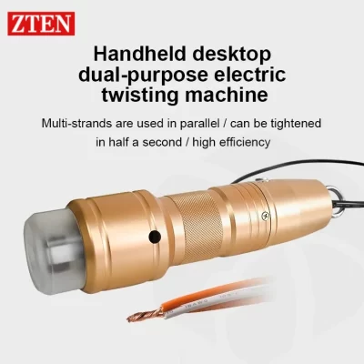 ZTEN Electric Wire Twisting Machine Small Manual Multi-strand Core Copper Strands Core Cords Tight Twist Rubbing Wire Twistter