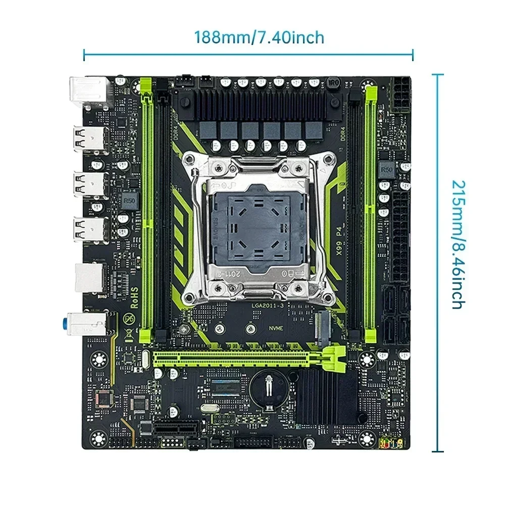 SOYO X99 Motherboard Set With LGA2011-3 Xeon E5 2630 V4 CPU DDR4 16GB (1*16GB) 2133MHz RAM NVME M.2 SATA Computer Accessories - Image 3