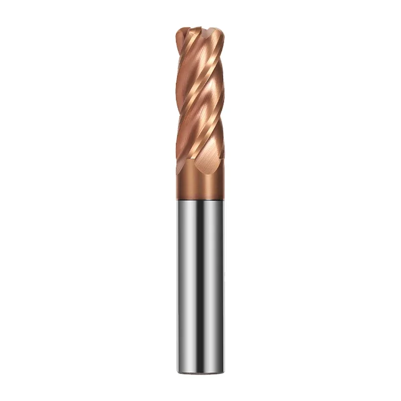 Full Size HRC55 Corner Radius Carbide End Mill 4F R Ballnose CNC Tungsten Steel Milling Cutter Coated Surface Machining Metal - Image 6