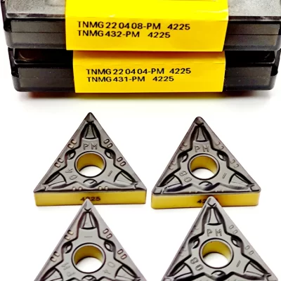 Inserções de metal duro TNMG 220404 TNMG 220408 Ferramentas de torneamento de torno CNC PM 4225 para inserções de ranhura de alta precisão TNMG 220404 220408