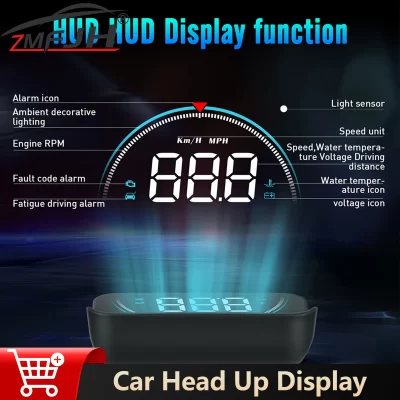 Car OBD Head Up Display OBD2 Windshield Projector Speedometer With Overspeed Warning Water Temp Car Auto Electronic Accessories