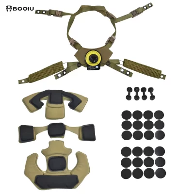 Booiu sistema de suspensão de capacete tático, cordão de suspensão wendy, alça de queixo, acessórios de capacete de airsoft para capacete wendy fast mich