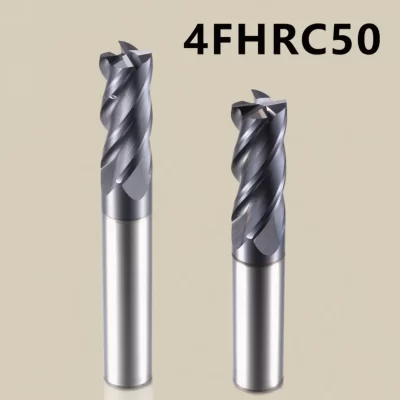 MZG 4 Flute HRC50 Cutting 4mm 5mm 6mm 8mm 12mm Carbide Tool Cnc Milling Cutter For Metal Tungsten Steel CNC Maching End mill