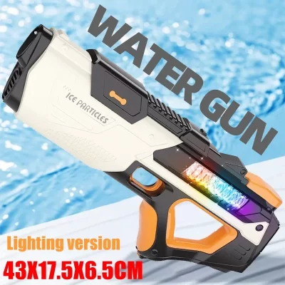 Pistola de armazenamento de água automática elétrica completa brinquedos portáteis crianças verão praia ao ar livre luta fantasia brinquedos para meninos crianças jogo