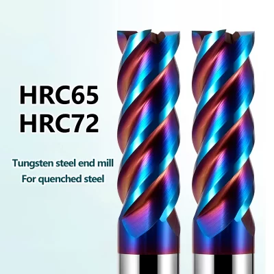 HRC65 HRC72 CARBID MILLING CUTTER 1 2 4 6 8 10 12 14 16 20mm Milling Cutter 4Flute Alloy Coating TUNGSTEN CARBID MILLING CUTTER