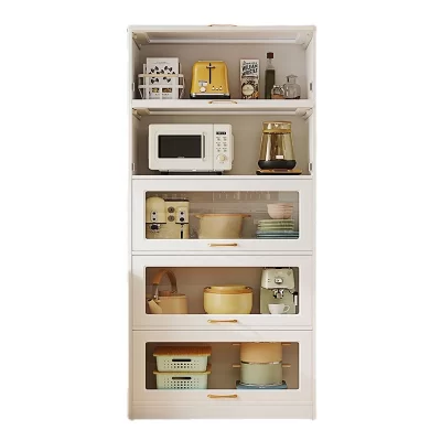 Armários de cozinha simples, móveis modernos de cozinha, aparador de parede multicamadas, casa, sala de estar, armário de armazenamento, prateleira de madeira sólida