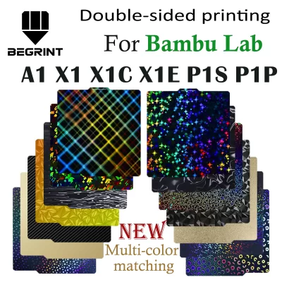 Placa de construção para bambu lab a1 p1p p1s suave x1c mola chapa de aço dupla face impressão 3d para bambu x1 cama placa carbono