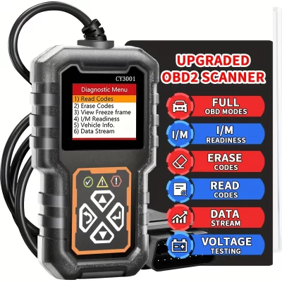 Carro obd2 scanner ferramenta de diagnóstico leitor código testador tensão scanner código falha do motor testador detecção falhas automotiva cy3001