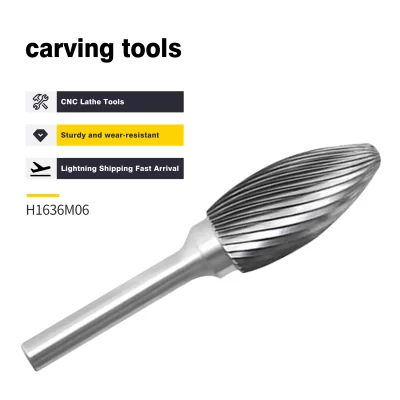 H0820M06 HX1232M06 Cemented Carbide Rotary File Tungsten Steel Metal Milling Cutter Engraving Professional Grinding Head Tools
