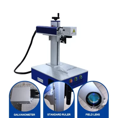 Máquina portátil da marcação do laser uv de 50w 100w com desconto para a máquina da marcação da garrafa de vidro do lazer da impressão da garrafa de vidro do metal
