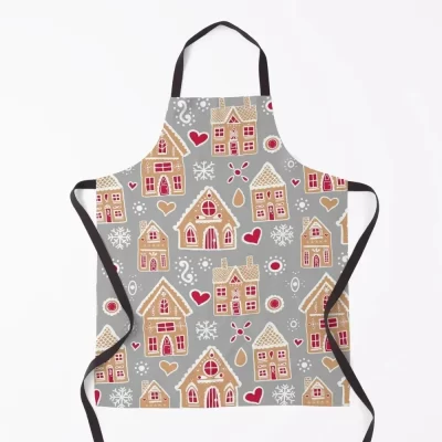Christmas Gingerbread House Pattern Apron For Nail Stylist for kitchen useful chef for man Cosmetologist Apron