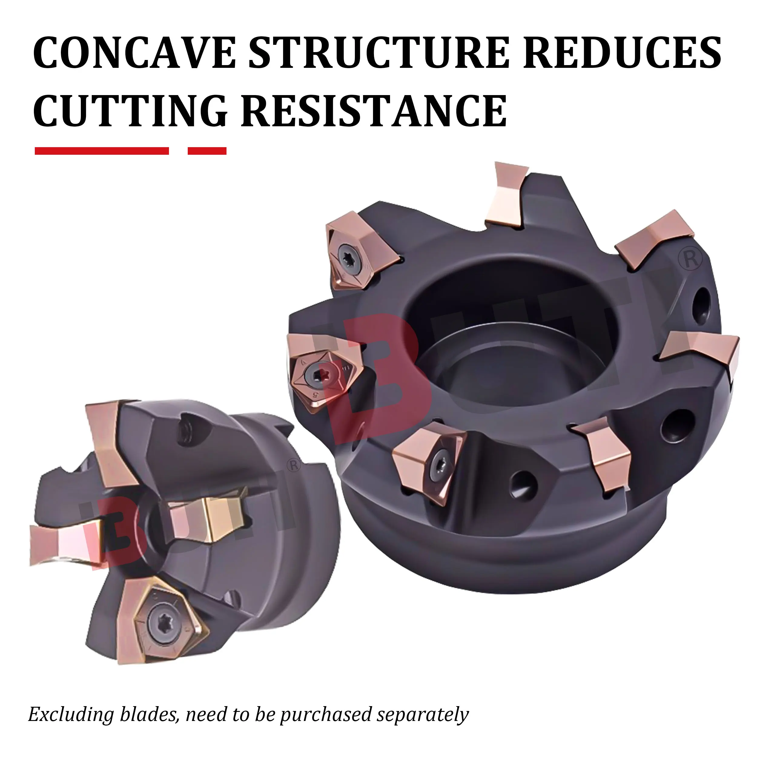 MFWN90 Series CNC Lathe Milling Cutter Disc MFWN90 050R-4T Fast Feed Milling Cutter Disc WNMU Carbide Open Coarse Milling Blades - Image 4