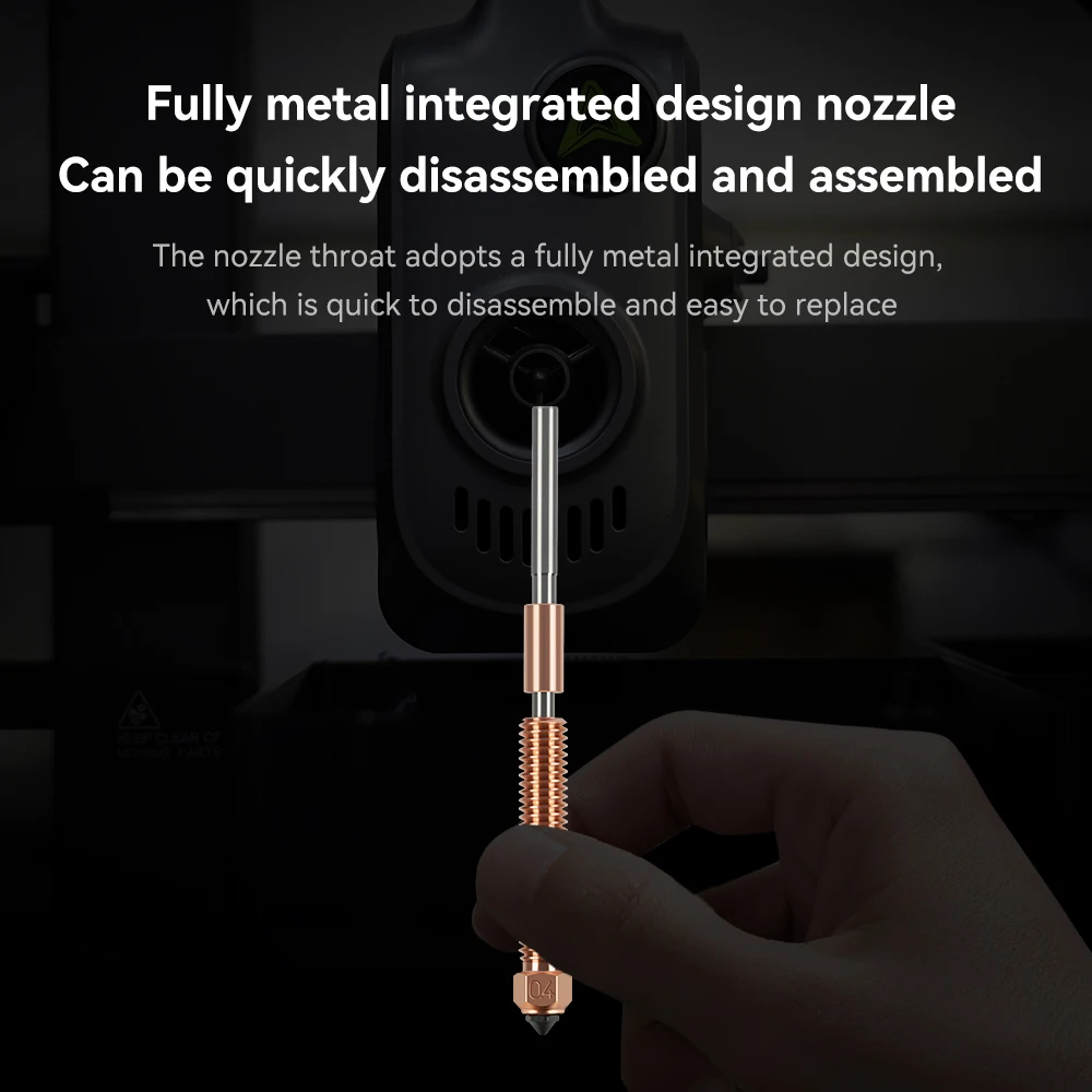 Para creality k2 plus/hi bocal destacável bocal de aço endurecido impressão de alta velocidade 0.2/0.4/0.6/0.8mm acessórios de impressora 3d - Image 3