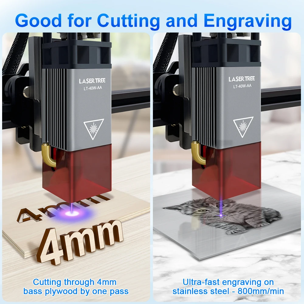 Cabeça de laser de foco fixo 5w, árvore a laser com bico de assistência de ar, módulo comprimido para gravador cnc, máquina de corte, ferramentas diy - Image 3