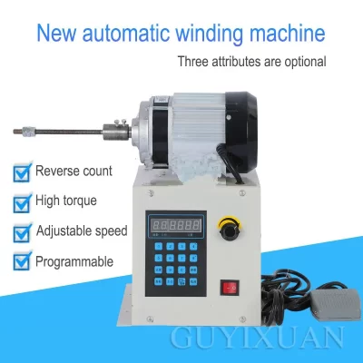 Máquina de enrolamento elétrica de programação CNC totalmente automática, velocidade ajustável, máquina de enrolamento automático de alto torque