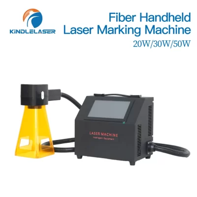 Máquina portátil de marcação a laser de fibra Kindlelaser 20W 30W 50W Máquina de gravação de cabeça a laser para couro de aço inoxidável