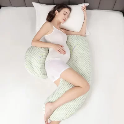 Travesseiro multifuncional para gravidez, travesseiro para dormir para mulheres grávidas, travesseiro removível para maternidade, suporte lombar, almofada corporal