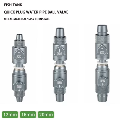12/16mm entrada e saída de aquário plugue rápido tubo de água válvula de esfera regulador de conexão filtro de tanque de peixes acessórios equipamentos
