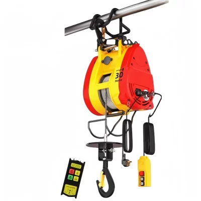 Talha elétrica 220v, controle remoto doméstico, suspensão portátil, guincho, guindaste de elevação de ar condicionado 30m