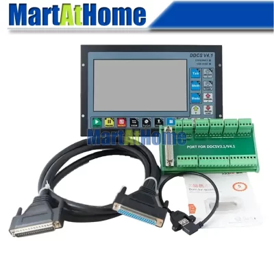 DDCS V4.1 Sistema de controle CNC autônomo de 3 eixos e 4 eixos 7 "TFT 24VDC Suporte Ethernet, MPG padrão e currículo do ponto de interrupção