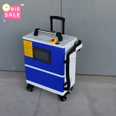 100w 200w 300w 500w madeira metal pintura remoção de ferrugem portátil máquina de limpeza a laser de pulso de fibra