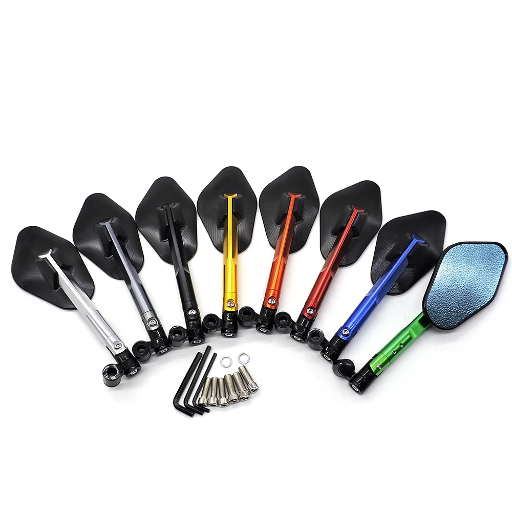 Universal Motorcycle Aluminium Rearview Side Mirror For SUZUKI bandit 1200 gsx-s750 gsx-s1000 For YAMAHA c8 fz07 fazer 8