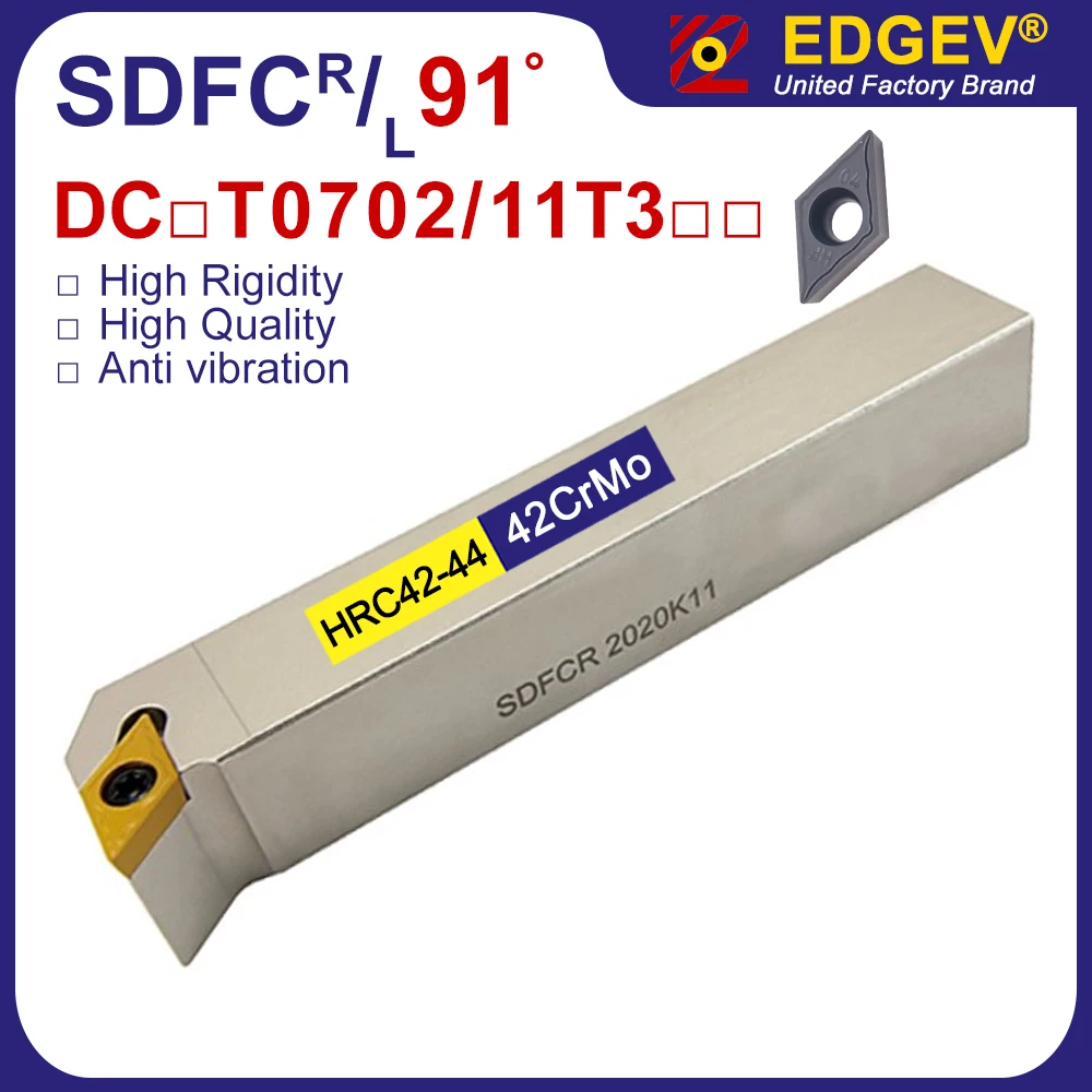 Sdfcr sdfcl 1616 barra de ferramentas de corte de torno de metal sdfcr1212 sdfcr2020 sdfcr2525 cnc máquina ferramenta de torneamento para dcmt dcgt suporte de ferramenta