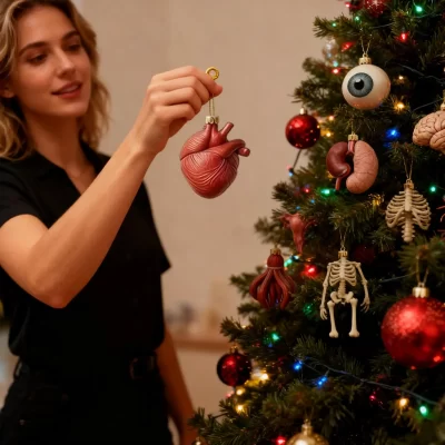 Calendário do Advento da Anatomia Calendário de contagem regressiva de 24 dias com órgãos humanos acrílicos em miniatura para entusiastas da anatomia dos médicos