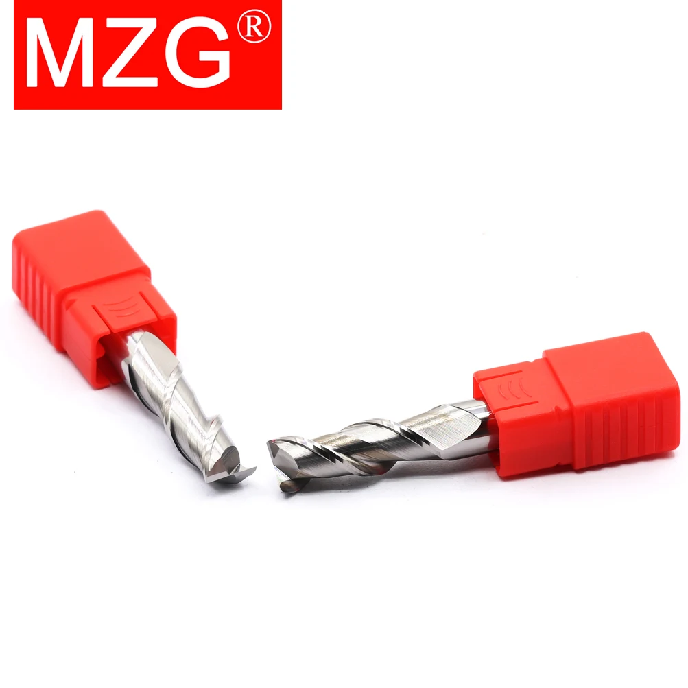 MZG 2 Flute HRC55 Aluminium 0.2-20mm End Mills High Precision HSS Metal Cutter Carbide Alloy Milling Tool Key Seater Router Bit - Image 2