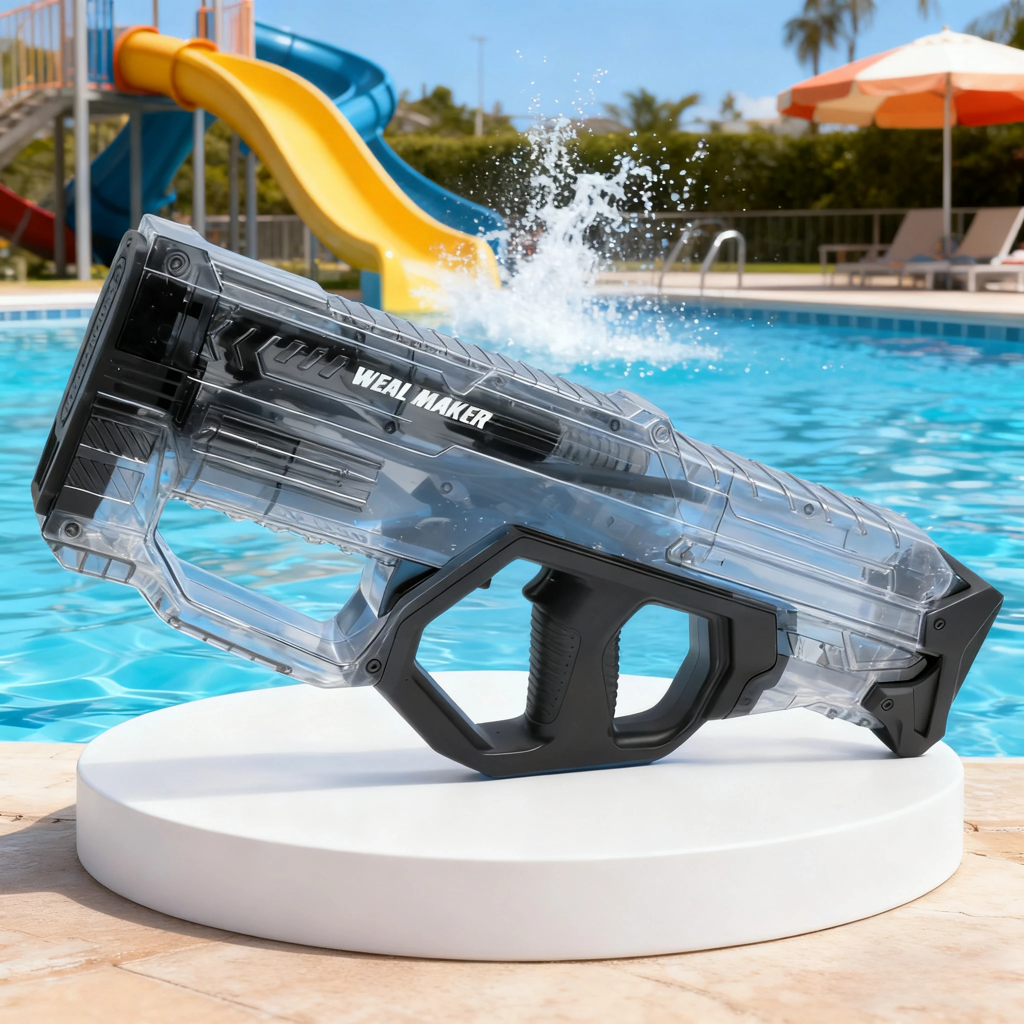 Poderoso transparente pistola de água elétrica brinquedos grande capacidade automático spray água blaster ao ar livre verão piscina brinquedo para crianças presentes
