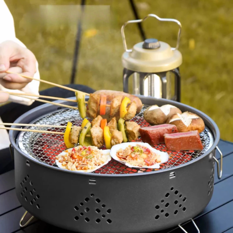 1 conjunto churrasqueira jardim fogão coreano carvão sem fumaça aquecimento grill doméstico interior ao ar livre churrasco
