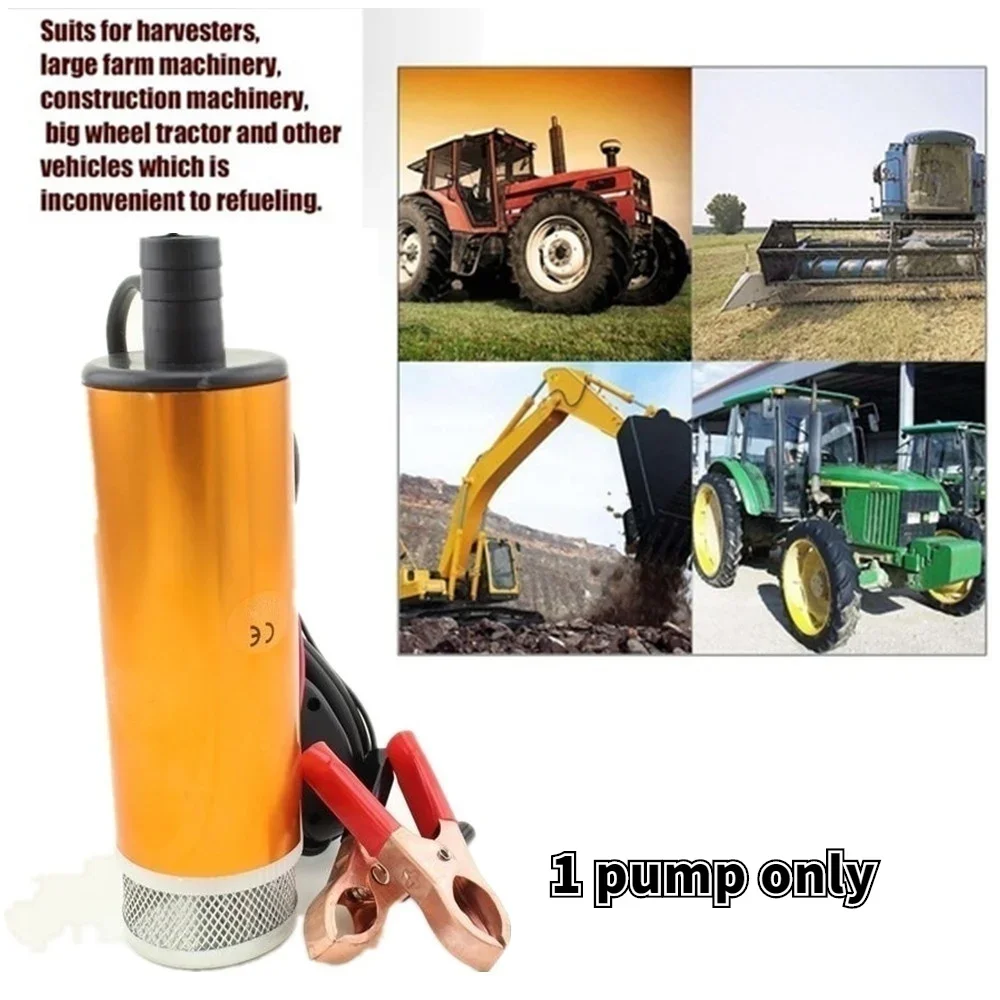 Pistola de reabastecimento de bomba de óleo 2 em 1, elétrica submersível, 5 metros, mangueira de aço, combustível, água, acessórios de acampamento - Image 6