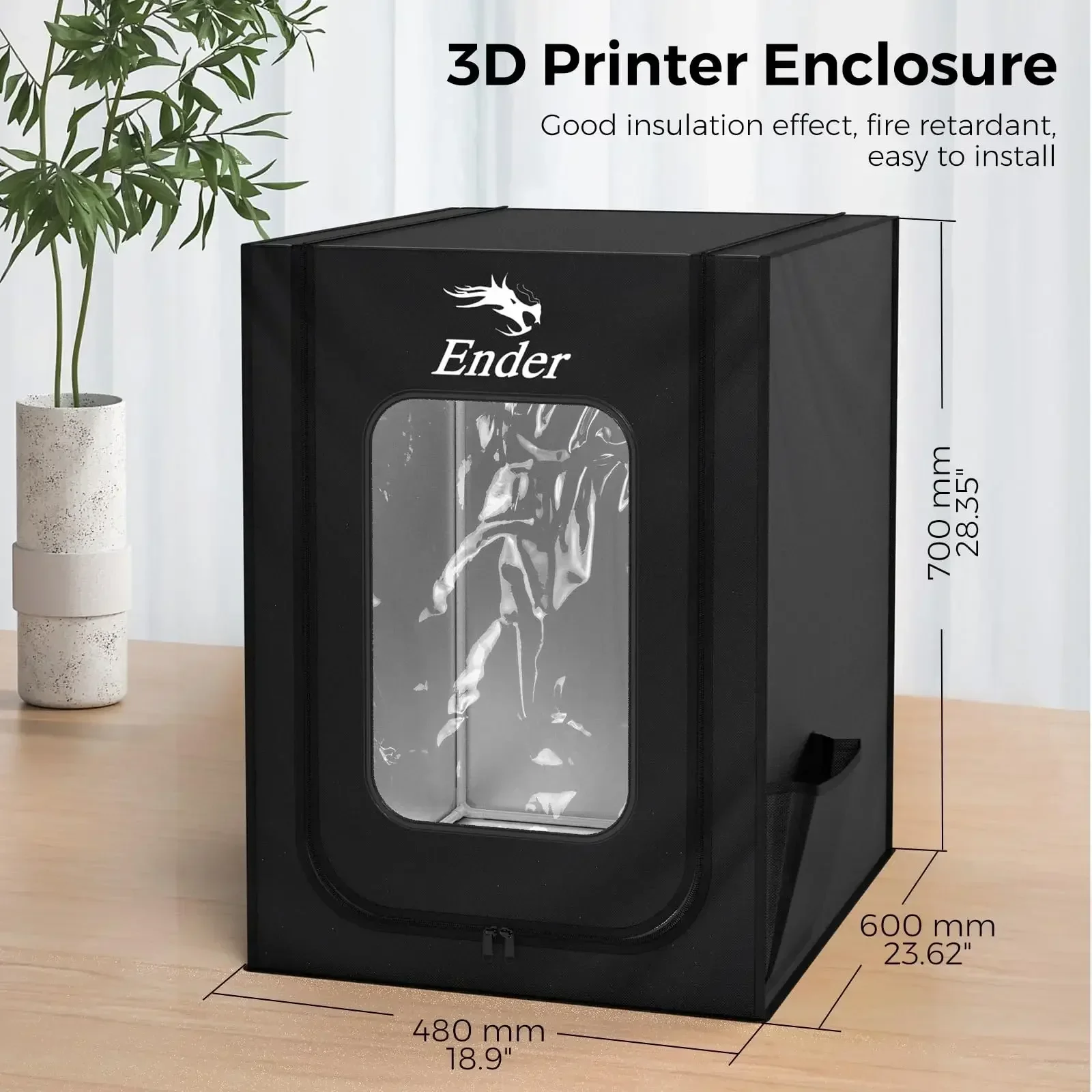 Creality oficial ender gabinete atualização temperatura constante à prova de fogo à prova de poeira capa protetora da impressora 3d para Ender-3/3 v2 - Image 6