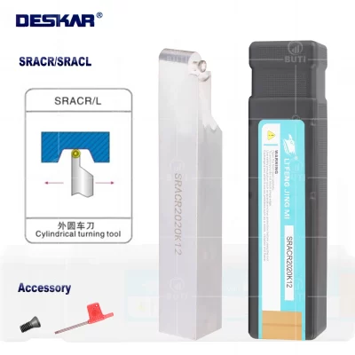 DESKAR 100% Original SRACR/SRACL1616/2020/2525 Torno CNC Ferramenta de Torneamento Externo Branco Ferramenta Titular Para RCMT0803 RCGT Redondo Inserções