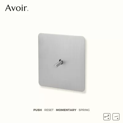 Avoir Silver Metal Panels Spring Switches Vintage Momentary Switch For House Reset Switches Electrical Sockets Plug Usb EU FR