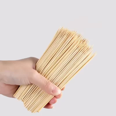 100 pçs de alta qualidade espeto de bambu varas resistentes descartáveis churrasco frutas varas churrasco festa buffet comida ferramentas para churrasco accessorie
