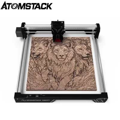 ​ ​ Atomstack swift 7w/12w portátil gravador a laser cortador diy máquina a laser para gravar logotipos em madeira acrílico vidro couro