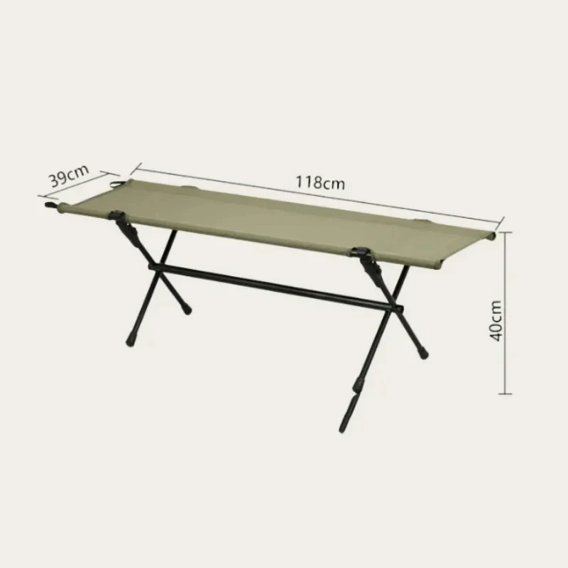 Camping Chair Long Stool Outdoor Picnic Portable Beach Chair Lightweight Collapsible Double Aluminum Alloy Folding Stool - Image 6